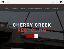 Tablet Screenshot of cherrycreekrecycling.com